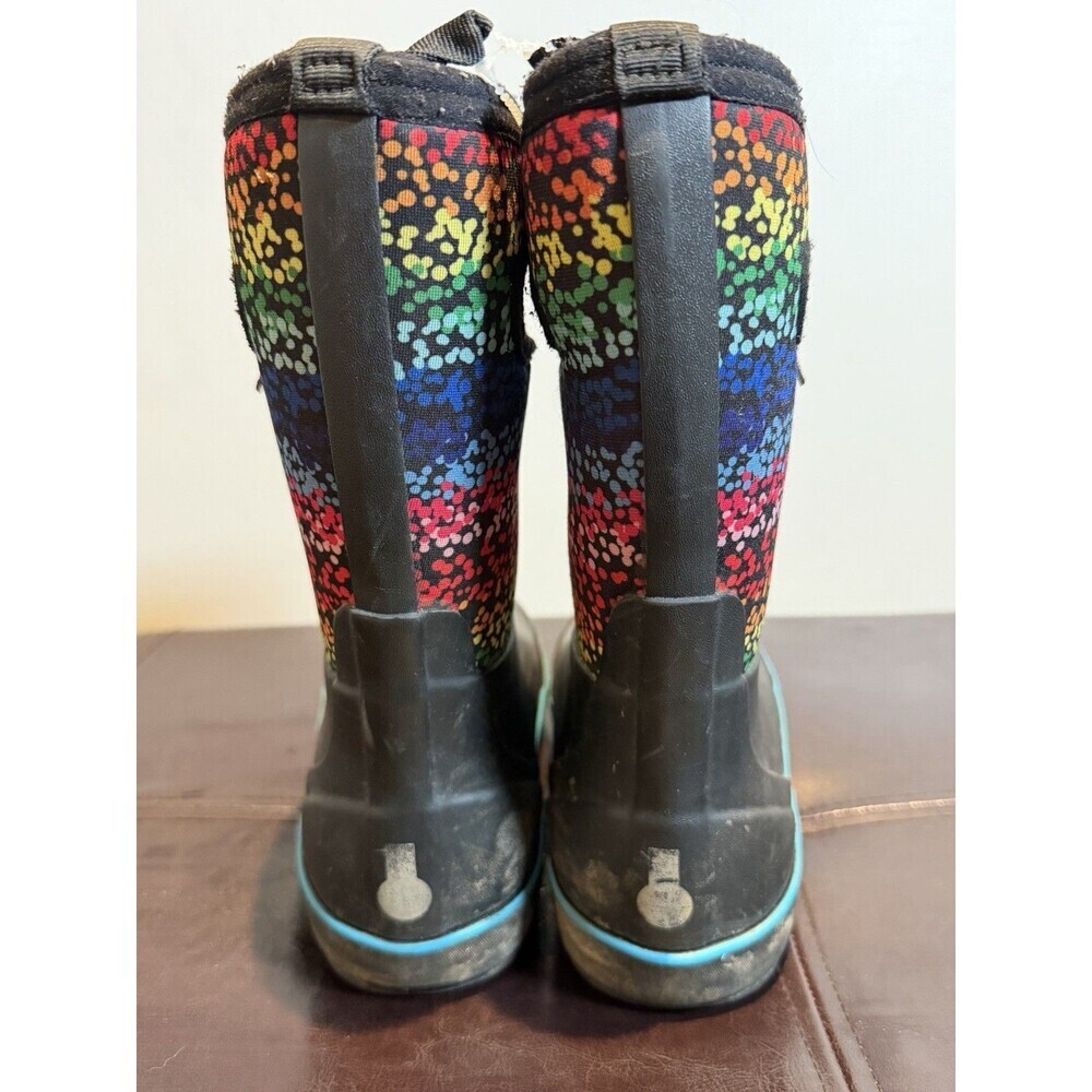 Bogs Kids Classic II Design A Boot - Rainbow Dots Size Youth 1 - Picture 3 of 7